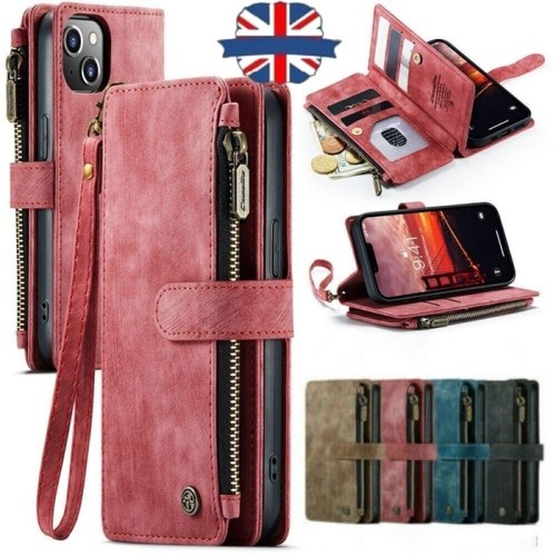 Leather zipper purse - leather,