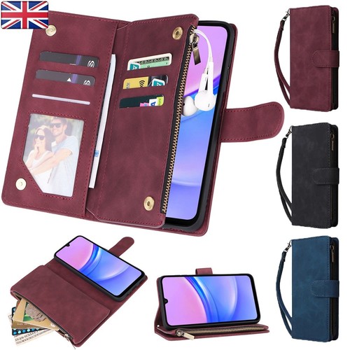 Zip wallet case leather flip - zip,